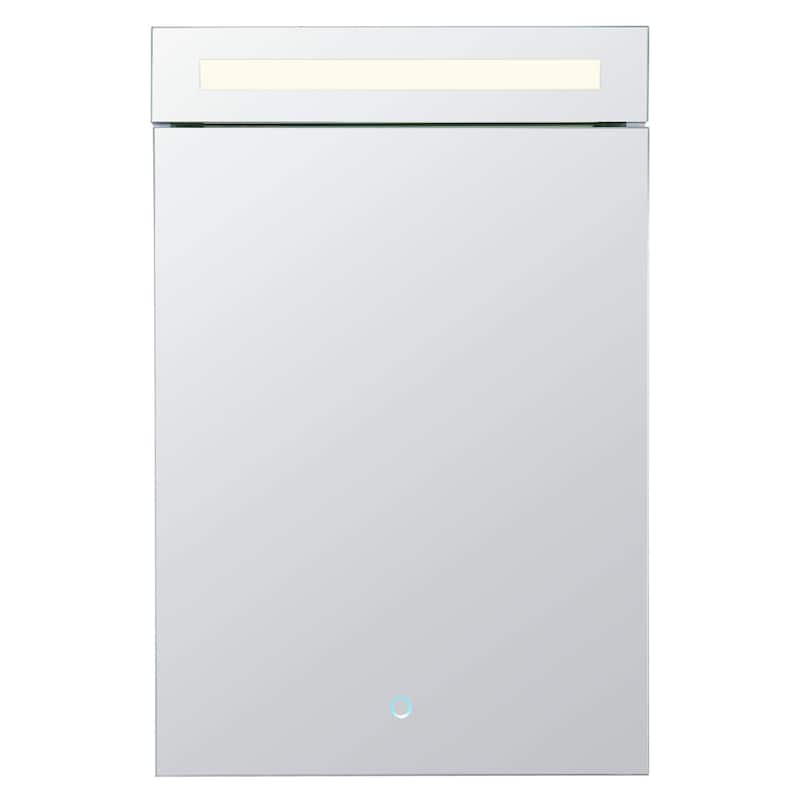 Bathroom Medicine Cabinet, Aluminum, Recessed/Surface Mount, Mirrored Interior w/LED
