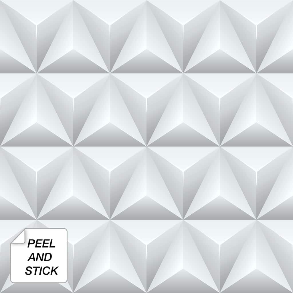 NextWall Triangle Origami Peel and Stick Removable Wallpaper - 20.5 in. W x 18 ft. L