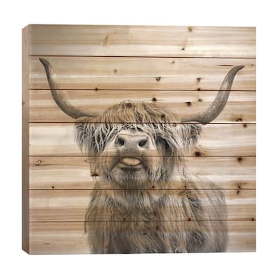Funny Girl Print On Wood by Mark Gemmell - Multi-Color