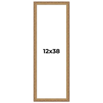 12x38 Frame Red Solid Wood Picture Frame Width 1.75 Inches | Interior Frame Depth 1 13/16 Inches