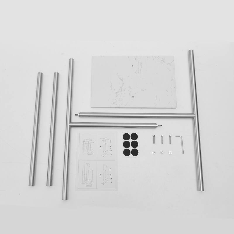 2-Tier Freestanding Towel Racks with Marble Base