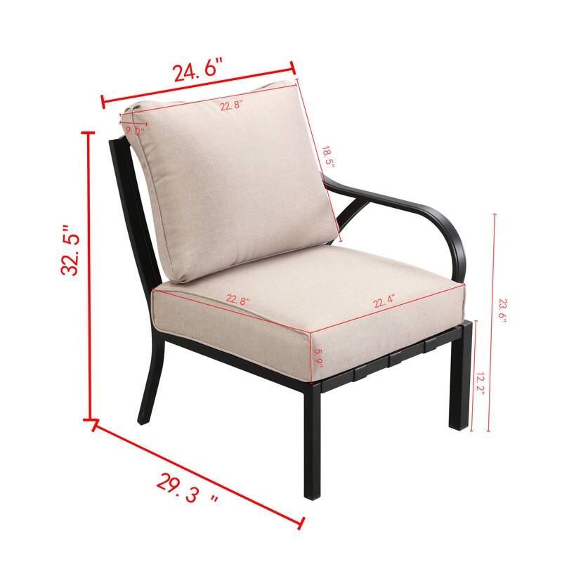 Patio Festival Outdoor Wave-Arm Left-Arm Chair