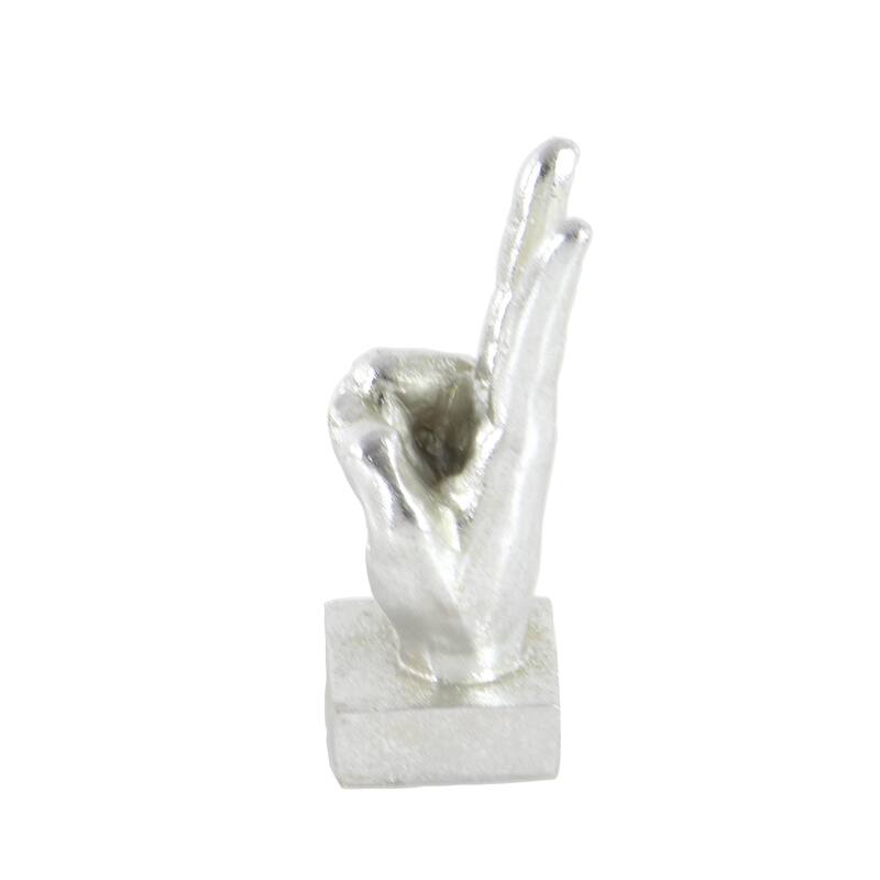 CosmoLiving by Cosmopolitan Gold or Silver Polystone Hands Decorative Sculpture (Set of 3)