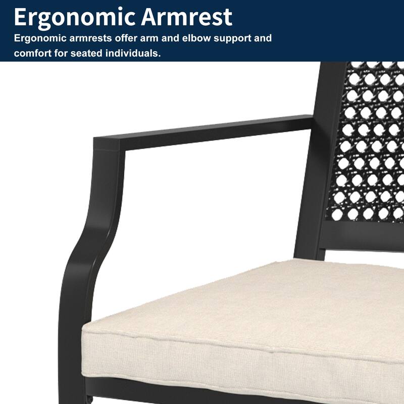 5 Pieces Outdoor Dining Set with Swivel Chairs