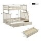 preview thumbnail 19 of 56, Twin Over Full Wood Bunk Bed with Storage Drawers and Ladder