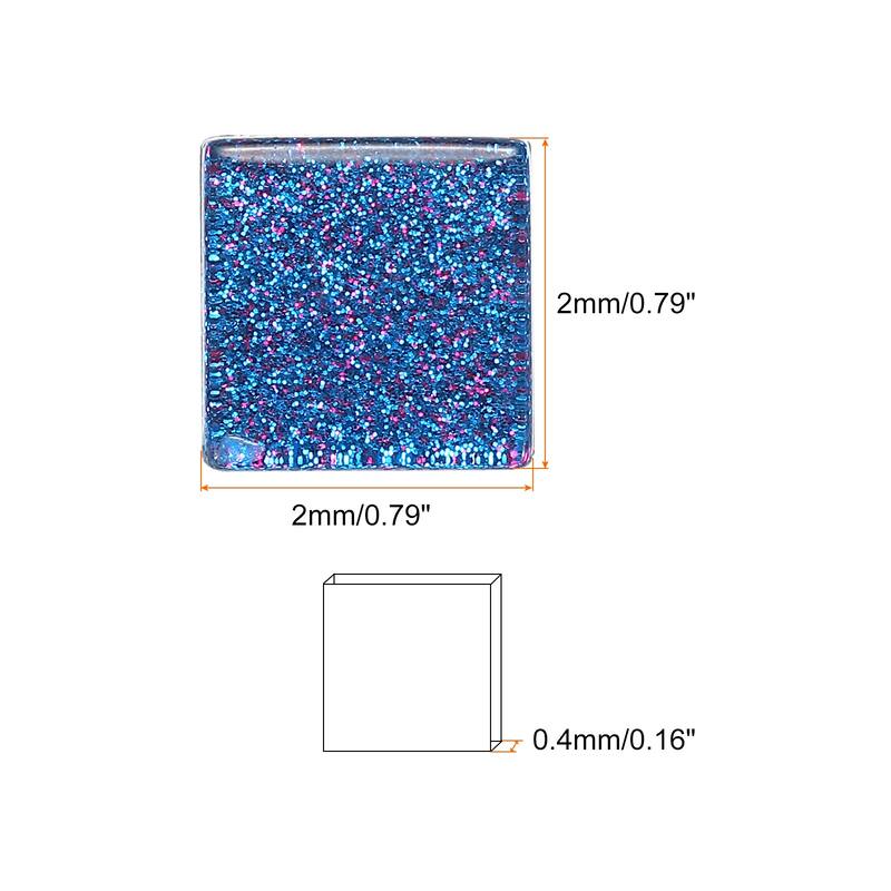 Mosaic Tiles, Glass Tiles 2 x 2cm for DIY Crafts, 50pcs 200g