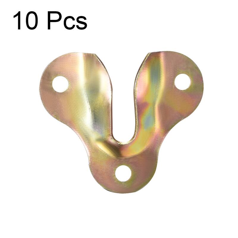 Flush Mount Bracket, 50x43mm Zinc Plated Clip Hook Hanger, 10 Pcs - Bronze Tone - 50mm x 43mm, 10 Pcs