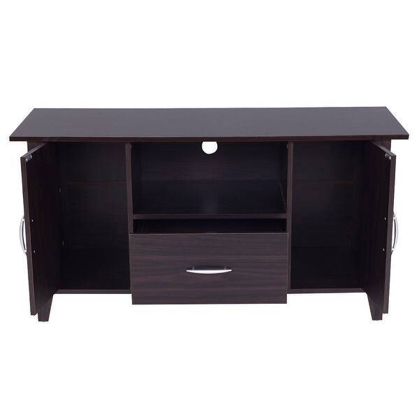 Shop Costway Modern Tv Cabinet Media Unit Storage Shelf Tv Stand