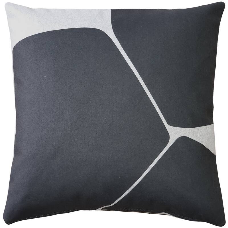Pillow Decor Aurora Throw Pillows 19 Inch Square - Cover Only - Charcoal Black