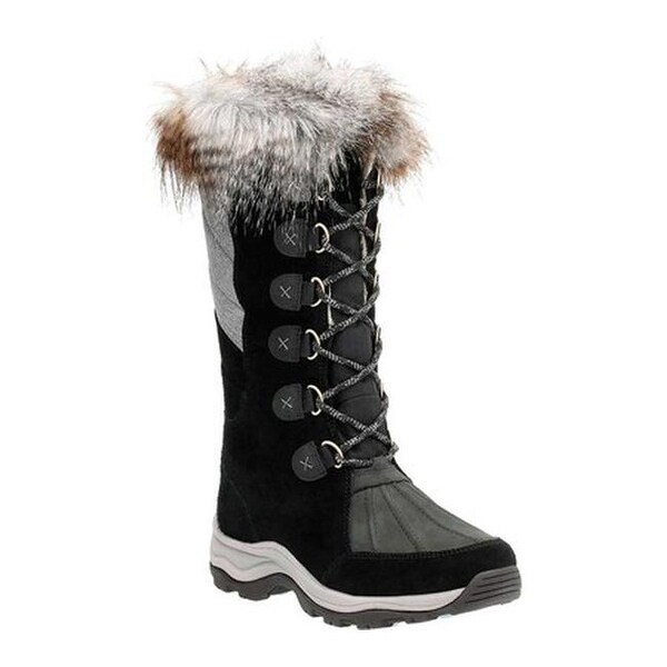 Shop Clarks Women S Wintry Hi Waterproof High Boot Black Cow Suede