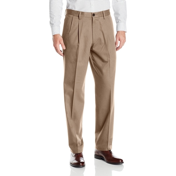 Dockers Mens Khaki Pants Beige Size 42x30 Classic Fit Pleated Stretch. Opens flyout.