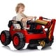 preview thumbnail 8 of 19, Kids Ride on Excavator Red