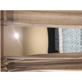 Shop Classic Linen Blend Curtain Panel On Sale Free