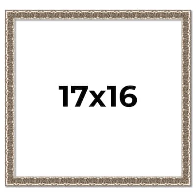 17x16 Frame Silver Versailles Ornate Solid Wood Picture Frame | 1 Inch
