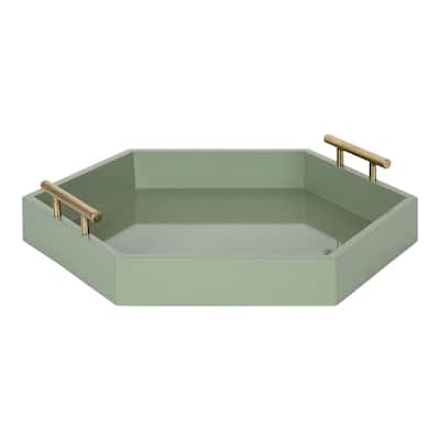 Kate and Laurel Lipton Hexagon Decorative Tray - 18x18