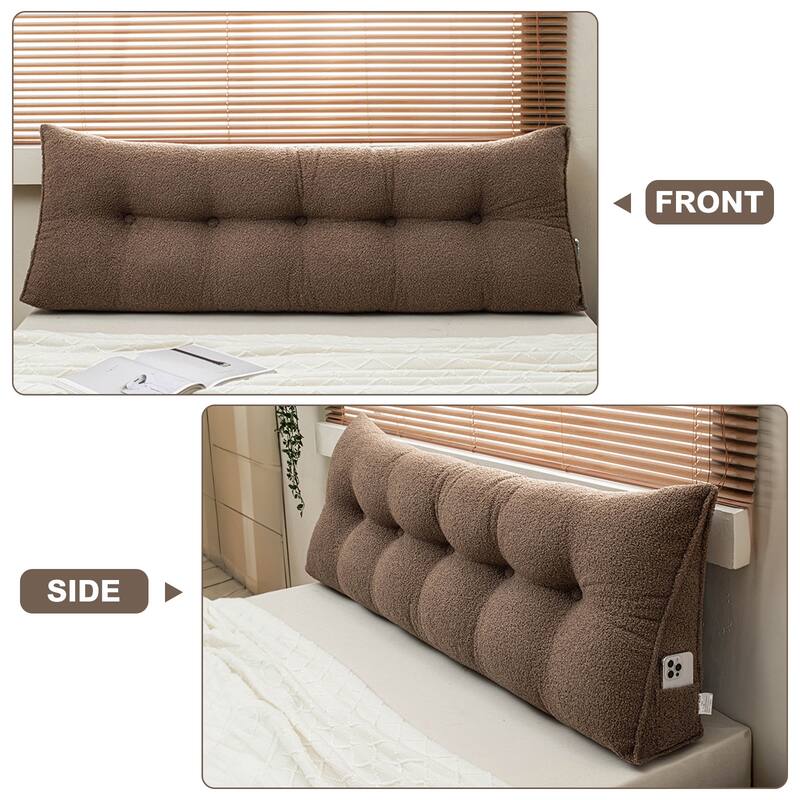 Triangular Bed Rest Wedge Headboard Pillow Back Support Reading Pillow