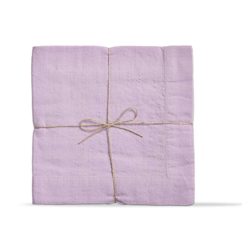 Threads Slub Cotton Machine Washable Napkin Set of 4 Lavendar - 20 x 20