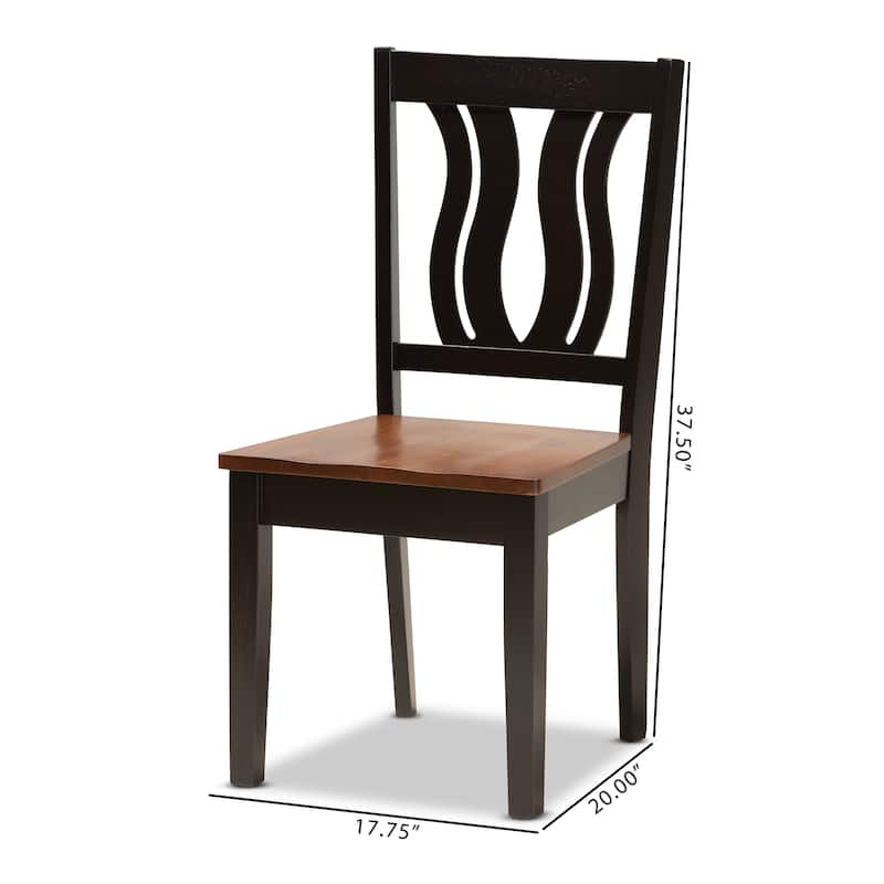 Fenton Mid-Century Modern 2-Piece Dining Chair Set
