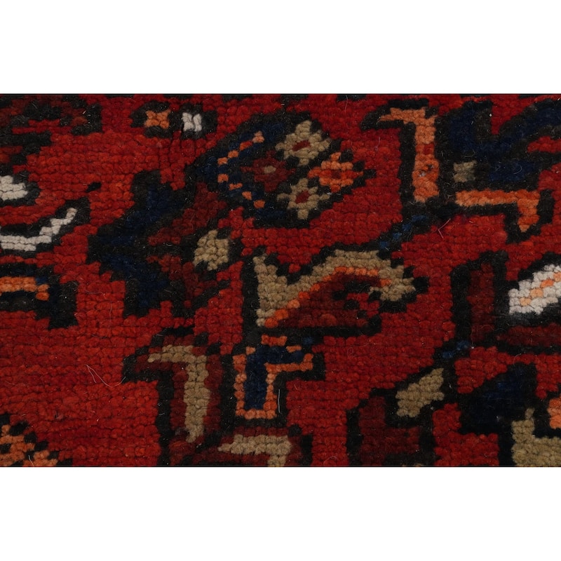 Hand Knotted Oriental 100% Wool Carpet Traditional Medallion Oranges & Rust Heriz Area Rug - 11' 0'' X 7' 10''