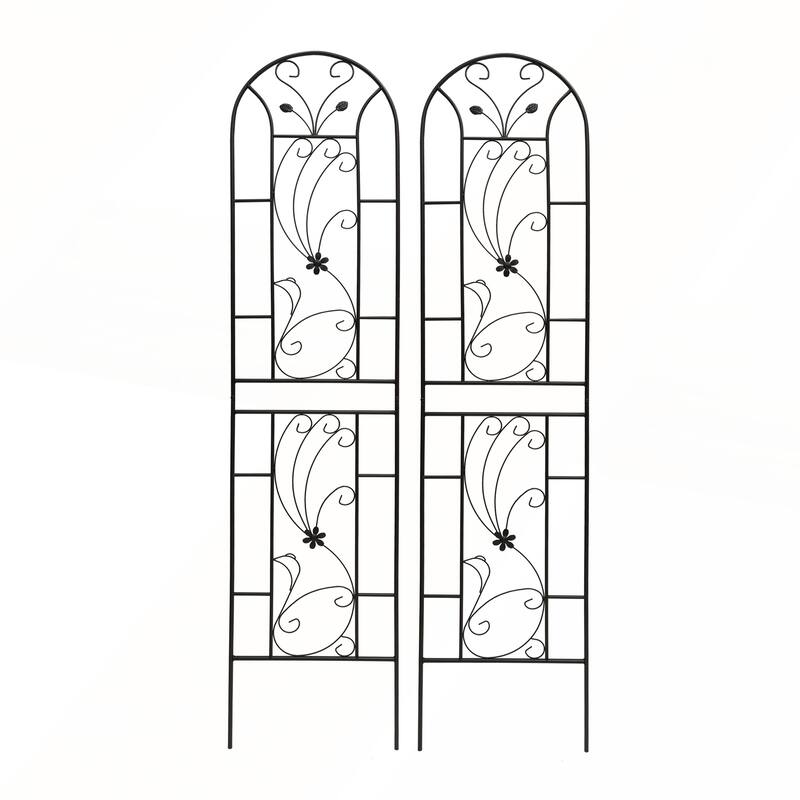 4 Pack Metal Garden Trellis 86.7in x 19.7in Rustproof Trellis