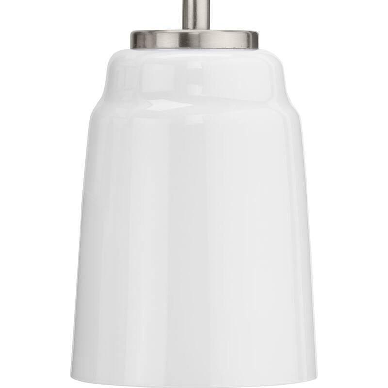 Spenser Collection Two-Light Brushed Nickel Industrial Vanity Light - 15.62 in x 5.5 in x 7.62 in
