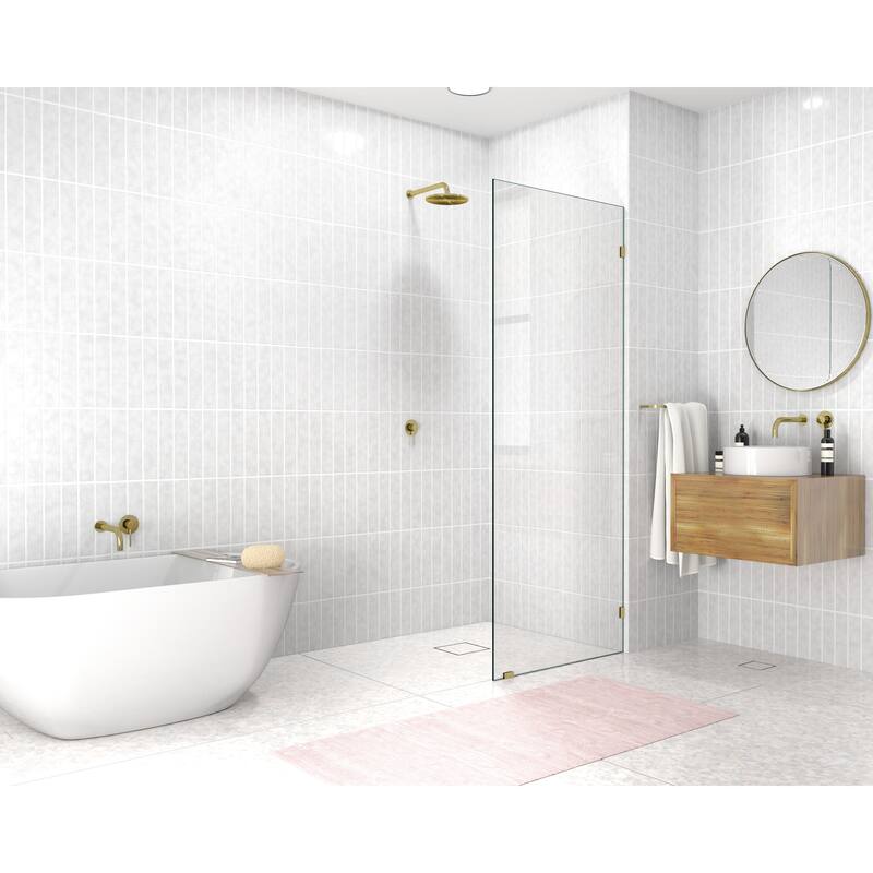Glass Warehouse 78" x 30" Frameless Shower Door - Single Fixed Panel