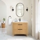 preview thumbnail 2 of 113, Mumbai Bath Vanity without Mirror 36" - Weathering Light Brown - Stone Top