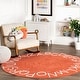 preview thumbnail 122 of 136, Nuloom Alphabet SpinClean Washable Round Rug Orange - 4' x 4' - Round