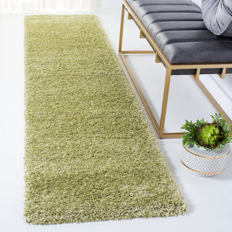 SAFAVIEH California Premium Shag Izat 2-inch Thick Area Rug - 2'3" x 9' Runner - Green