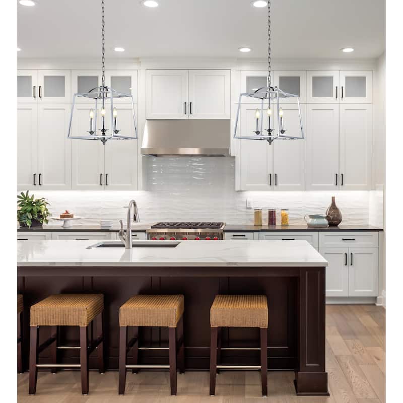 Virginia 14.5" 3-light Metal LED Pendant, Chrome by JONATHAN Y