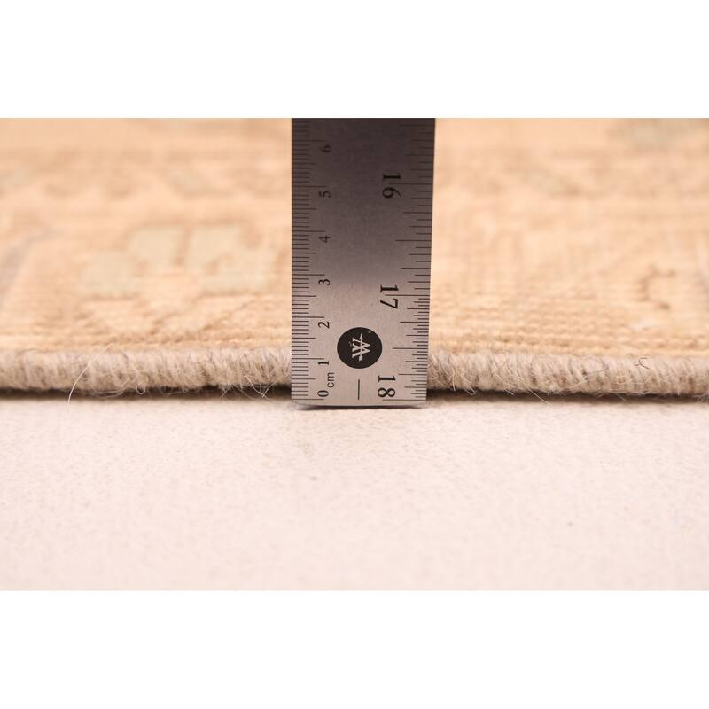 ECARPETGALLERY Hand-knotted Antalya Vintage Tan Wool Rug - 8'0 x 11'0
