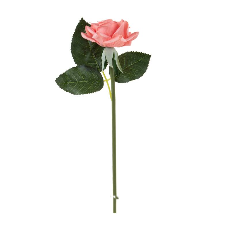 Pure Garden 18Pc Rose Artificial Flowers, Coral