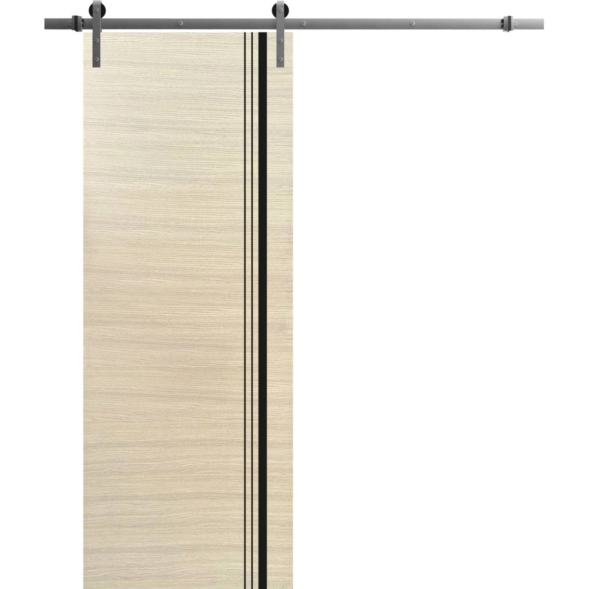 SartoDoors Planum 0011 | Bedroom Door Barn Door | Solid Wood | Hardware Set | 18x80, Natural Veneer Bathroom Door Pantry Door