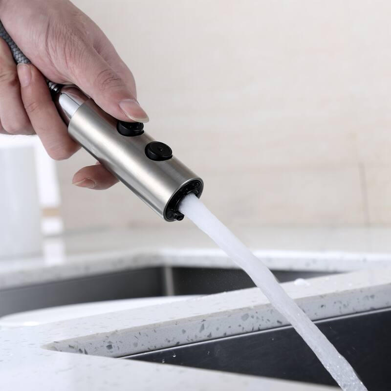 Luxier KTS21 Single Handle Pull Down Sprayer Kitchen Faucet