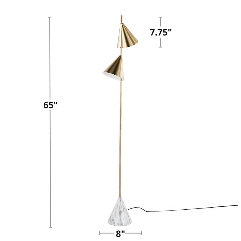 Silver Orchid Chelsea 65" Metal Floor Lamp