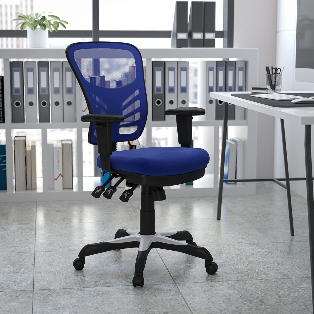 Mid-back Blue Mesh Adjustable Ergonomic Office Chair