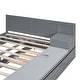 preview thumbnail 8 of 10, Full Size Hydraulic Platform Bed with Trundle, Storage, Side Table, and Lounge, Grey