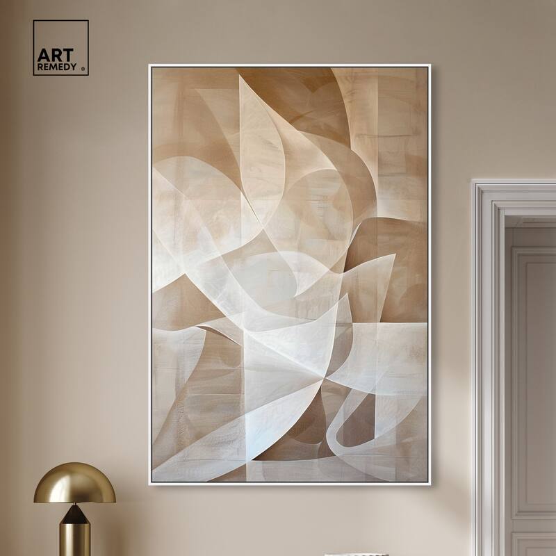 Art Remedy Scattered Thoughts Framed Abstract Shapes 1 Piece Canvas Wall Art