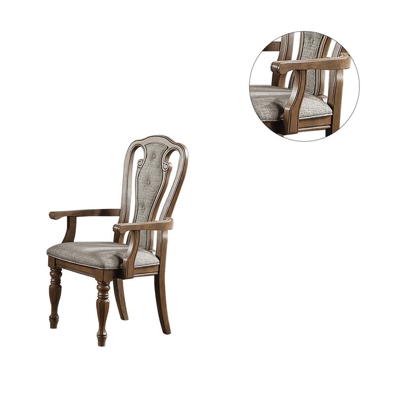 Fabric Upholstery Arm Chairs, Set of 2