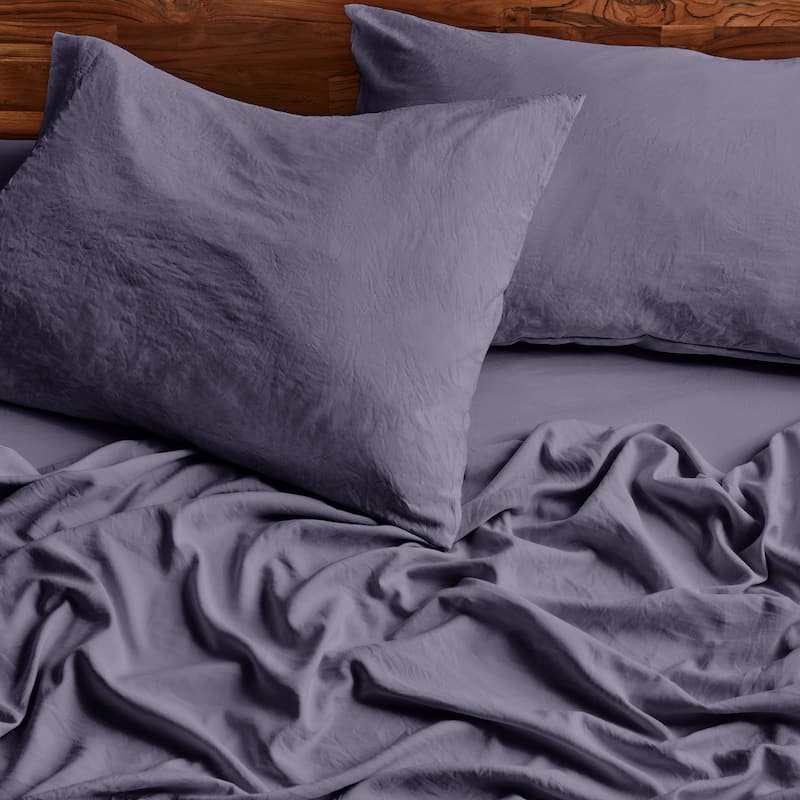 Bare Home Washed Microfiber Deep Pocket Sheet Set