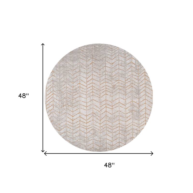 Helap Geometric Modern Non Skid Woven Area Rug By HomeRoots - 48' X '48' X '0.12