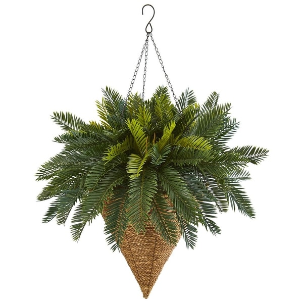 Nearly Natural Cycas Hanging Basket Artificial Plant
