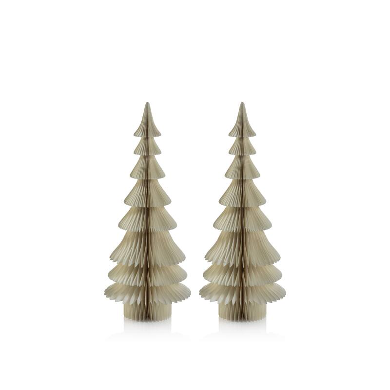 Miriam 24" Paper Decorative Davos Trees, Set of 2