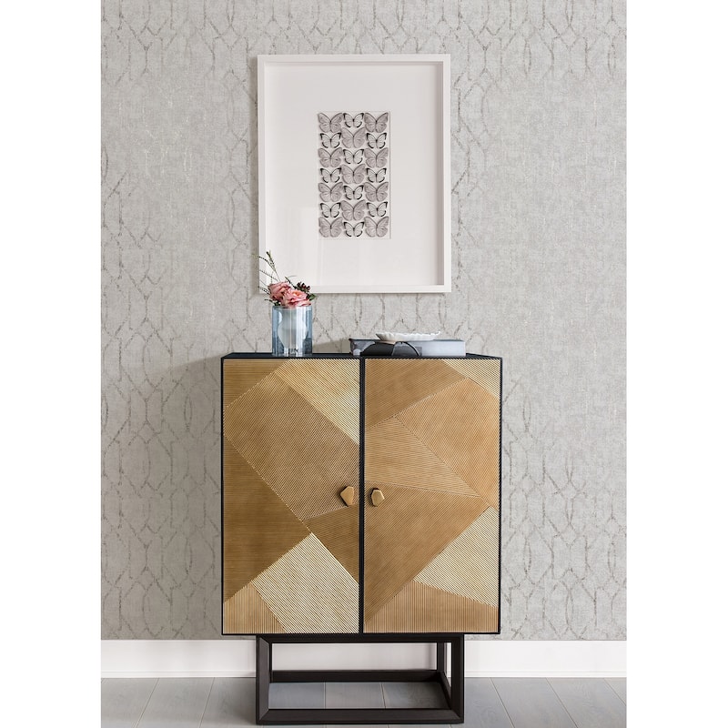 A-Street Prints Ziva Gold Trellis Wallpaper