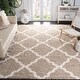 preview thumbnail 18 of 18, SAFAVIEH Dallas Shag Giusy Trellis 1.5-inch Thick Rug - Navy/Ivory - 5' 1" x 7' 6"