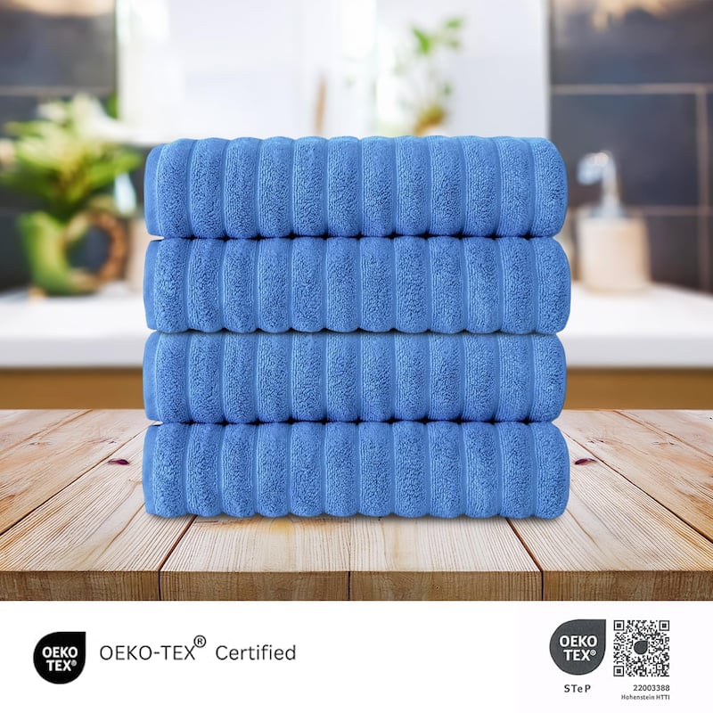 Brampton Turkish Cotton 4 Piece Bath Towels Set Heavyweight 27x54"