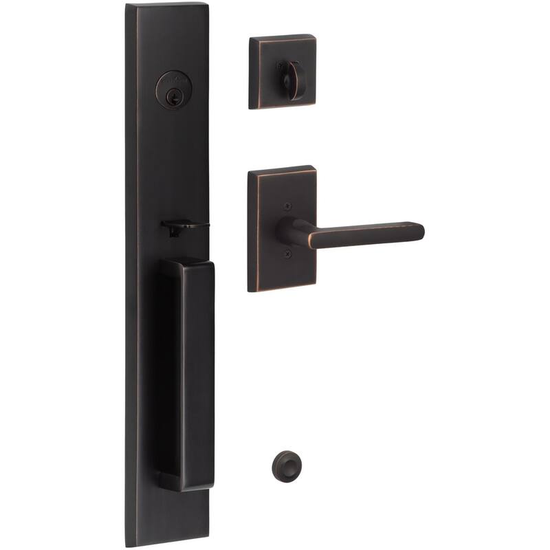 Sure-Loc VL500-LN Vail Full Plate Dummy Handleset with Logan Interior - Vintage Bronze