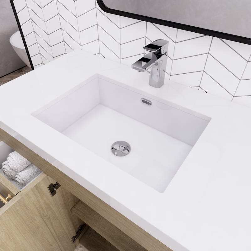 Eliza 36'' Freestanding Vanity(Left Drawers) with Single Sink