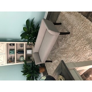 Madison Park Antonio Grey Upholstered Rectangle Accent Bench