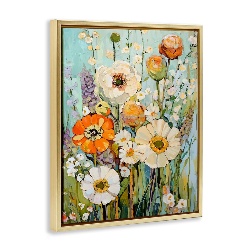 Stupell Woodland Inspiration Florals Framed Floater Canvas Wall Art Design By Franklyn Gregory